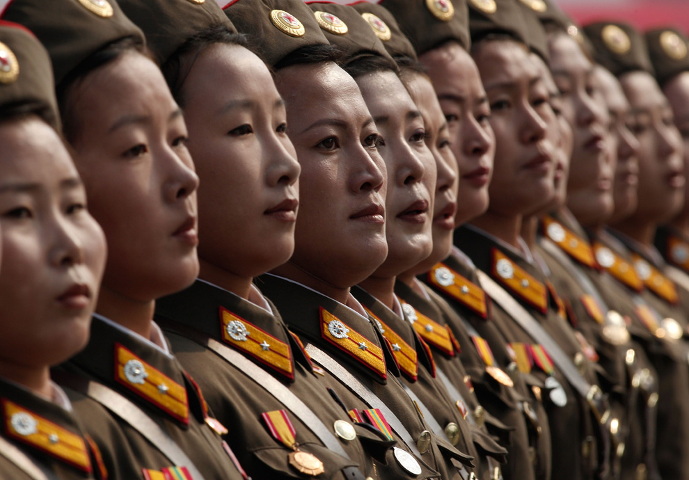 north korean female army