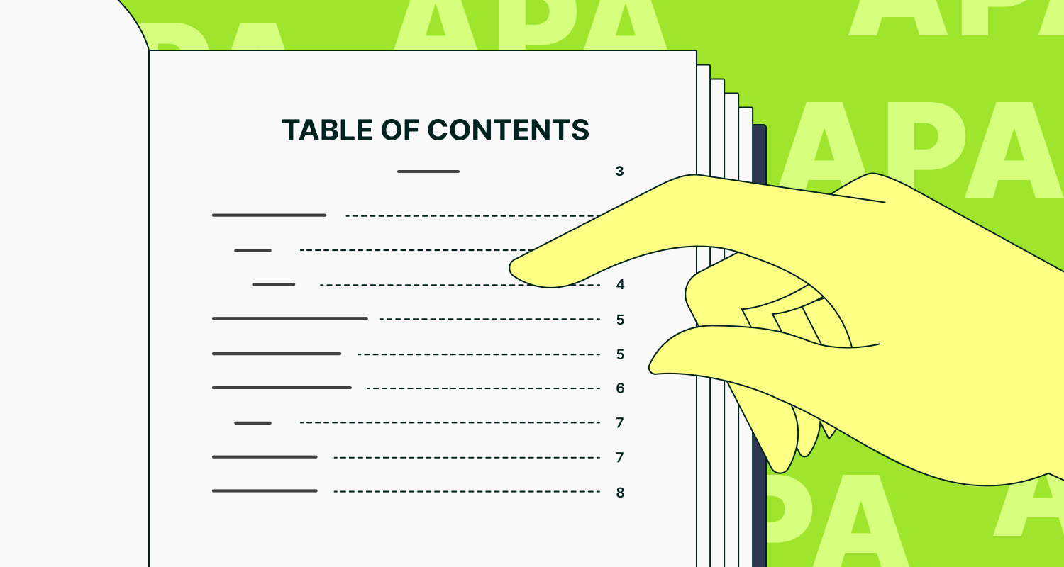 How to Format an APA Table of Contents